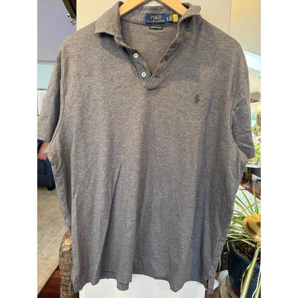 Polo Ralph Lauren Mens Custom Slim Fit Gray XL